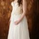 Vintage Ivory Lace Wedding Dress,Unique Wedding Dress,Boho Wedding Dress, Beach Wedding Dress, Fairy Wedding Dress,Lace Bustier Dress Corset