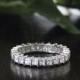 3.0mm Bridal Band Ring-Princess Cut Diamond Simulants-Engagement Ring-Anniversary Ring-Bridal Ring-Eternity Ring-925 Sterling Silver-R72710