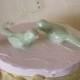 Wedding Cake Topper Birds Mint Green Vintage Ceramic in  Home Decor Bird Home Decor