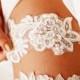Bridal Garter Set Wedding Garters Lace Garter Set - Floral Garters Belts - Keepsake Garter Toss Garter - Soft White Ivory