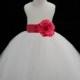 Ivory Flower Girl dress tie sash pageant wedding bridal recital children tulle bridesmaid toddler 37 sashes sizes 12-18m 2 4 6 8 10 12 
