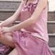 Pink Bridesmaid Dress 20s Style Drop Waist Asymmetrical Collar Handkerchief Skirt, Mauve Flapper Wedding Dress Satin Chiffon, Made to Order