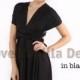 Bridesmaid Dress Infinity Dress Gem Black Knee Length Wrap Convertible Dress Wedding Dress