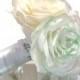 Mint green wedding bouquet, Handmade coffee filter bouquet, Toss bouquet, Throw bouquet, Alternative bouquet, Paper flower bouquet