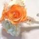 Alternative bouquet, Paper Rose bouquet, Orange bouquet, Flower girl bouquet, Bridesmaid bouquet, Toss bouquet, Ivory Throw bouquet
