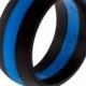 Fit Ring ™ Powered by Arthletic™ - Men’s Silicone Wedding Ring Thin Blue Line