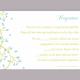 DIY Wedding RSVP Template Editable Word File Instant Download Rsvp Template Printable RSVP Cards Blue Green Rsvp Card Elegant Rsvp Card