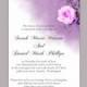 DIY Wedding Invitation Template Editable Word File Instant Download Printable Floral Invitation Rose Wedding Invitation Eggplant Invitation