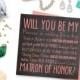 Will You Be My Matron of Honor Card, Printable DIY File, Pink Chalkboard Matron of Honour Proposal, DIGITAL DOWNLOAD by Event Printables
