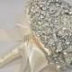 FULL PRICE (not a deposit) SMALL Diamante Brooch Bouquet - by Blue Petyl - Bridal Bouquet - Wedding Bouquet