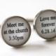 Bride to Groom Gift idea, Bride to Groom Gift, Groom Cuff Links, Personalized Cuff Links Wedding Cuff links - meet me at the church