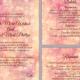 DIY Rustic Wedding Invitation Template Set Editable Word File Download Printable Peach Invitation Pink Invitation Vintage Floral Invitation