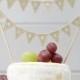 Just Married Vintage Bunting Cake Topper