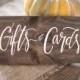 Gifts & Cards Sign, Cards Sign, Rustic Wooden Wedding Sign, Gift Table Sign, Wedding Decor