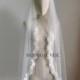 Custom Bridal Veil, Rose Lace Bridal Veil, Lace starts from Upper Arm, Single Tier Lace Veil, Fingertip, Waltz, Floor, Chapel, Cathedral