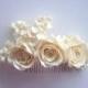 Bridal Ivory Hair Piece - Wedding Hair Piece -Made to Order