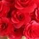 Red Wooden Roses - Two Dozens with Wire Stem - for Weddings and Home Decoration
