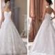 Strapless Sweetheart Lace Appliques Ball Gown Wedding Dresses