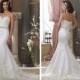 Beaded Sweetheart Lace Appliques Mermaid Wedding Dresses with Jeweled Band Waist