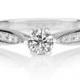 Art Deco Engagement Ring, 14K White Gold Ring, Vintage Diamond Ring, 0.35 TCW Diamond Ring Band, Unique Engagement Ring