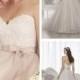 Sweetheart A-line Lace Bodice Wedding Dresses
