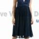 Bridesmaid Dress Infinity Dress Navy Lace Knee Length Wrap Convertible Dress Wedding Dress