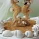 Sea Horse-wedding-cake topper-bride-groom-seahorse lover-kissing-beach-destination-themed-Mr and Mrs-seahorse cake topper-wedding decor