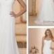 Chiffon Sheath Sweetheart Criss Cross Ruched Bodice Wedding Dresses Corset Back