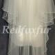 2T White Ivory Bridal Veil - Pearl Edge Bridal Veil + Comb - Eli veil -bridal accessory