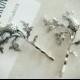 Silver Scottish Thistle Hair Pins Leaf Hair Bobby Pins Branch Hair Clips Wedding Hair Pins Bridal Hair Accessories