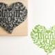 Thank You Heart  Rubber Stamp