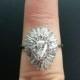 14k Gold 2.5ct Diamond Wedding Engagement Ballerina Ring