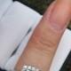 14k Gold 1ct Center Princess Cut Diamond Wedding Engagement Ring