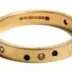 Day and Night 18K yellow gold band with diamonds eternity wedding ring
