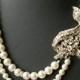 Wedding Necklace, Art Deco Bridal Jewelry, Silver Bridal Necklace, Vintage Wedding Jewelry, Great Gatsby, Statement Wedding Necklace, BETTE