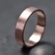 Rose Gold Men's or Women's Wedding Band, 5mm Flat Recycled 14k Red Gold Wedding Ring Rose Gold Ring -  US Size 9.5 or Made in Your Size