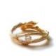 golden tree branch ring with zircon stone