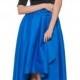 Carmen- Evening Sapphire Blue Maxi Dress ,Assymetrical Skirt  Dress Bridesmaid.