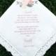 Mother of the Groom Handkerchief from the Bride-Wedding Hankerchief-PRINTED-CUSTOMIZED-Wedding Hankies-Gifts to Mother in Law