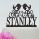 Love Birds Cake Topper,Custom Cake Topper,Mr And Mrs Cake Topper With Surname,Personalized Cake Topper,Anniversary Cake Topper C092