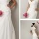Elegant Organza Sweetheart Spring Summer Designer Flower Wedding Dress