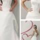 A-Line Beaded Simple Summer Wedding Dress with Cap Sleeves and Scoop Neck