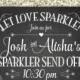 Sparkler Send-Off Wedding Sign Chalkboard Printable Personalized with Names and Time Digital (#SPK2C)