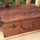 Large Engraved Wooden Card Box Suitcase Card Holder Rustic Wedding