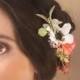 Bridal Headpiece Kahlover - Flower Arrangement Comb - Viva la Frida Kahlo - Artificial Flowers - Rustic Wedding - Rustic Bride Accessory