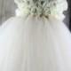 Ivory Champagne flower girl dress Tutu dress Wedding dress Birthday dress Newborn 2T to 8T