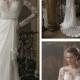 Sheath Bateau Neckline Ruffled V-back Wedding Dresses with Lace Long Sleeves