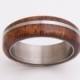 hawaiian koa ring titanium wood ring wedding band