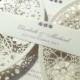 Laser Cut Wedding Invitation with Paper Belly Band
