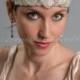 Rhinestone and Beaded Great Gatsby Headband, 1920s Flapper Style Bridal Hairband, Wedding Headband - Davina